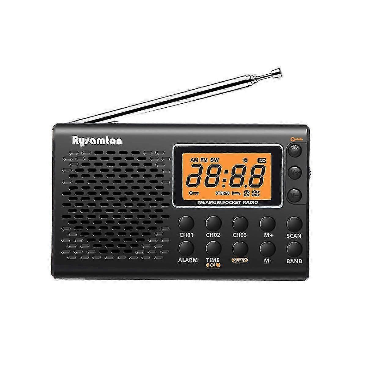 Full Band Fm Am Sw Radio Portable Stéréo Affichage Numérique Double usage Manuel Fm Radio F54