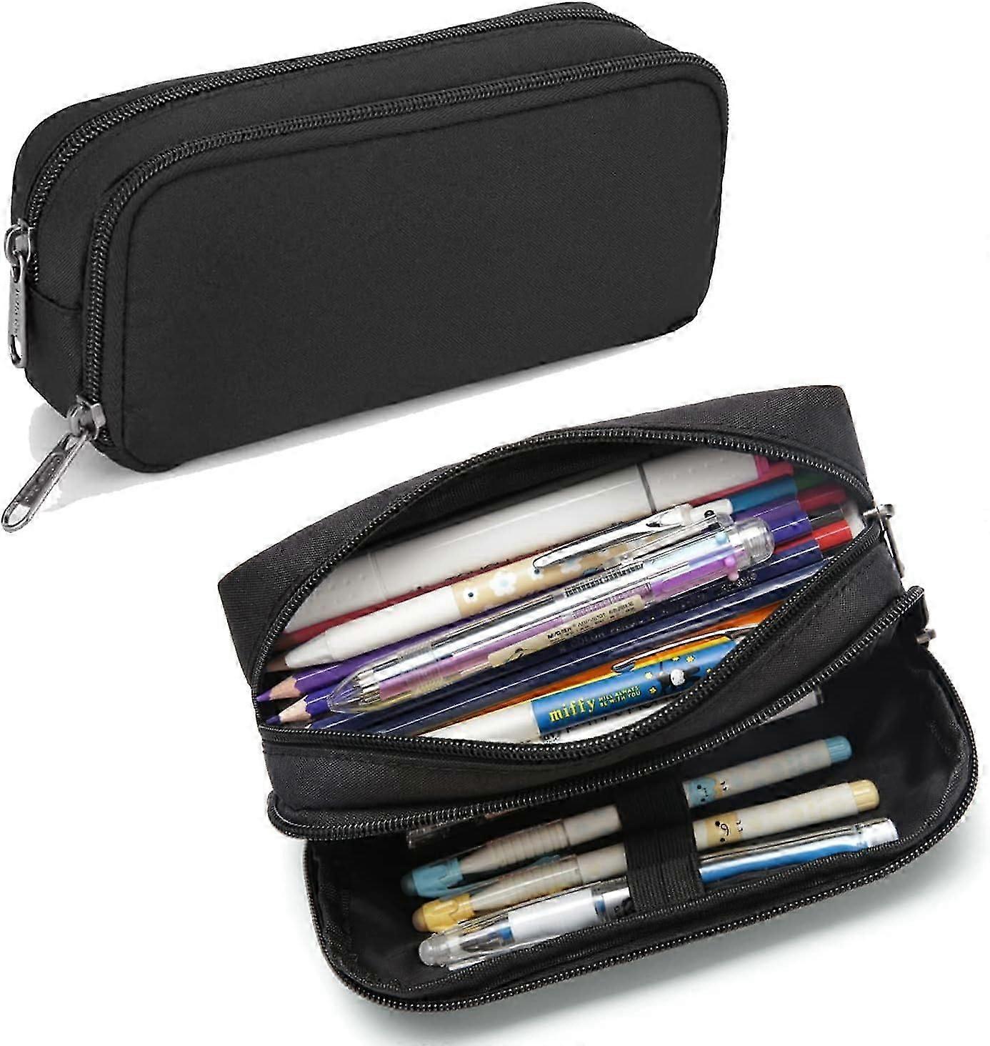 Pencil case, large capacity pouch bag 2 compartments