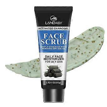 Lo scrub viso al carbone da uomo rimuove i punti neri, esfolia, idrata l'olio e deterge in profondità gli 80 g