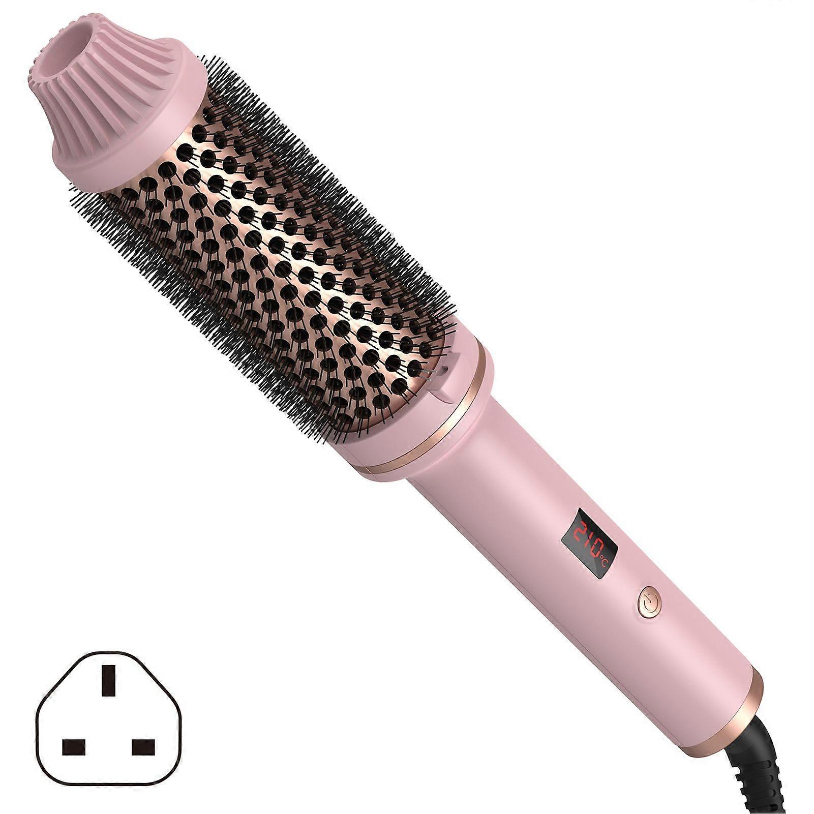 3 in 1 Thermal Brush Quick Heating Rounded Hot Brush with Digital Display Curling Straightening Stylers Brush