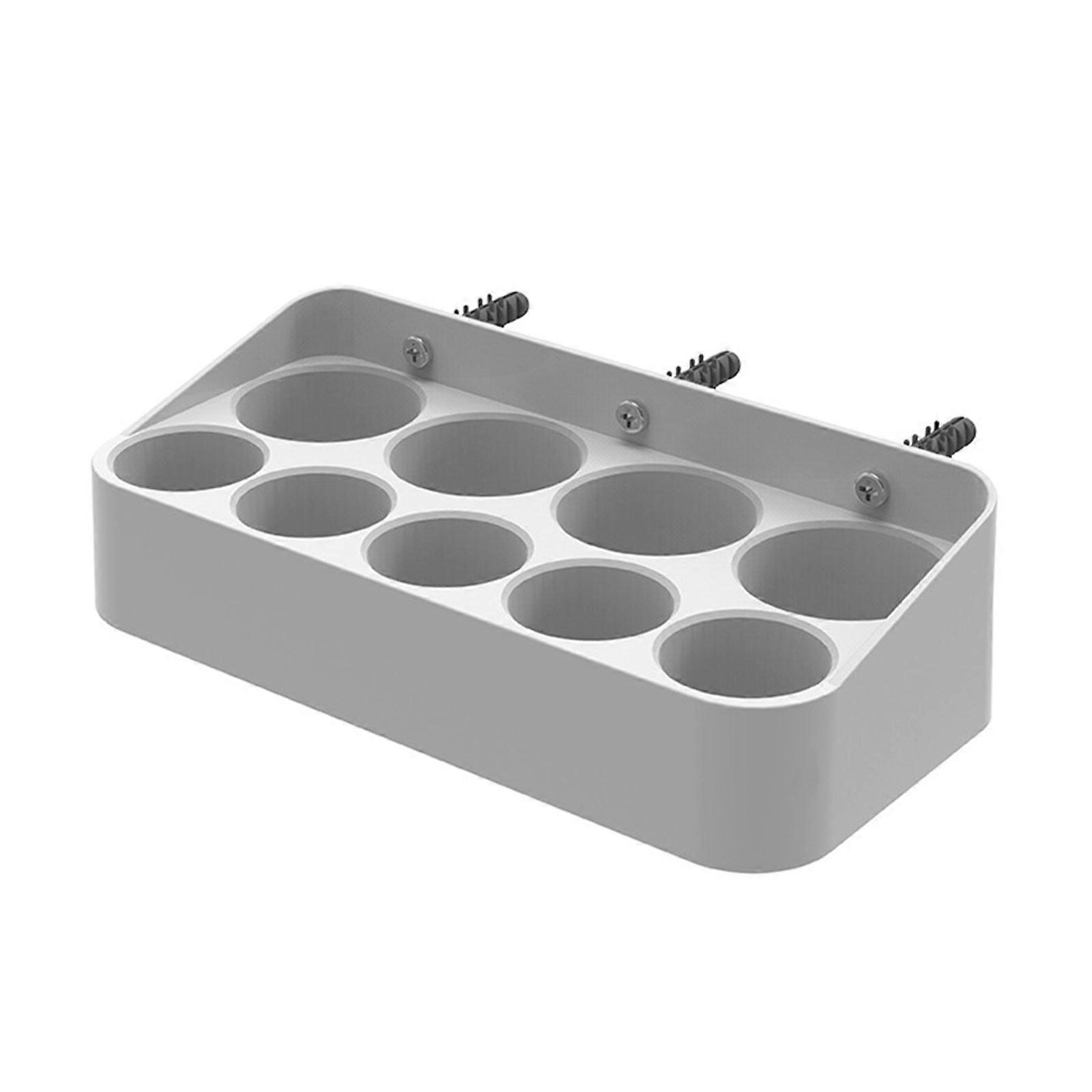 Small Battery Holder Battery Storage Box for D/C Multiple Batteries Wall Mount Dispenser Container Easy Access White