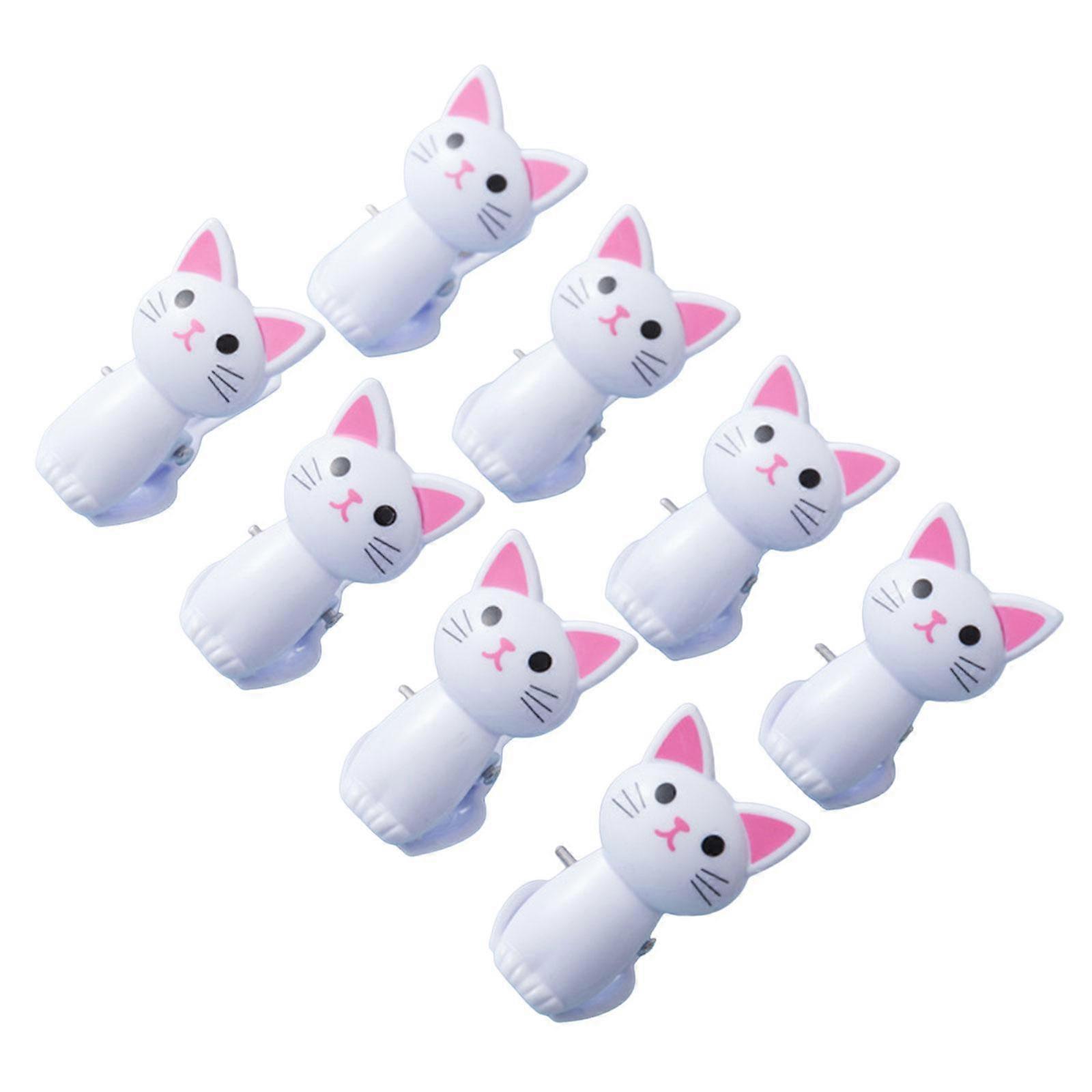 Pack of 8 Multi Functional Clip Practical Clothes Clip Multi Functional White/Black Storage Clip for Organizing Document