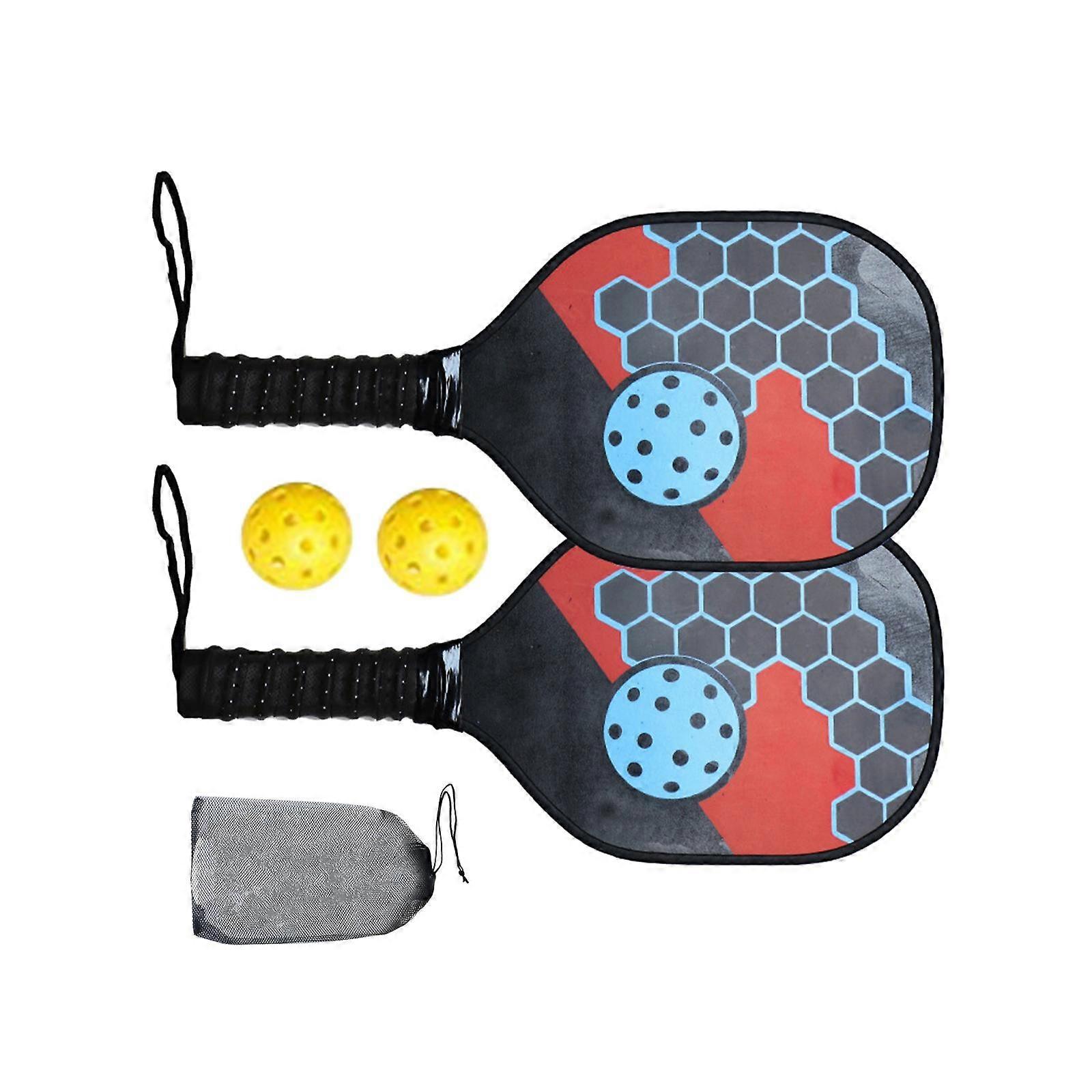 Houten Pickleball Peddels Kit Twee Peddels Twee s Beginner Racket Anti Slijtage en