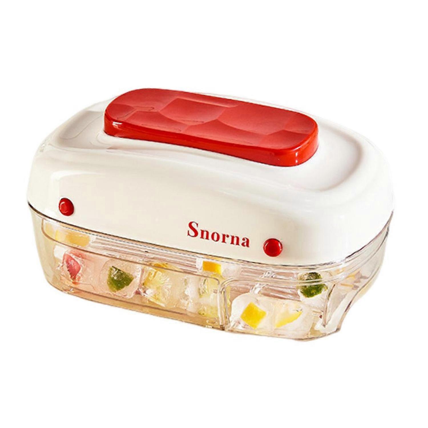 Ice Cube Tray with Lid And Bin Easy Release Ice Maker Mold Stackable Ice Cube Mold Drawer-Style Ice