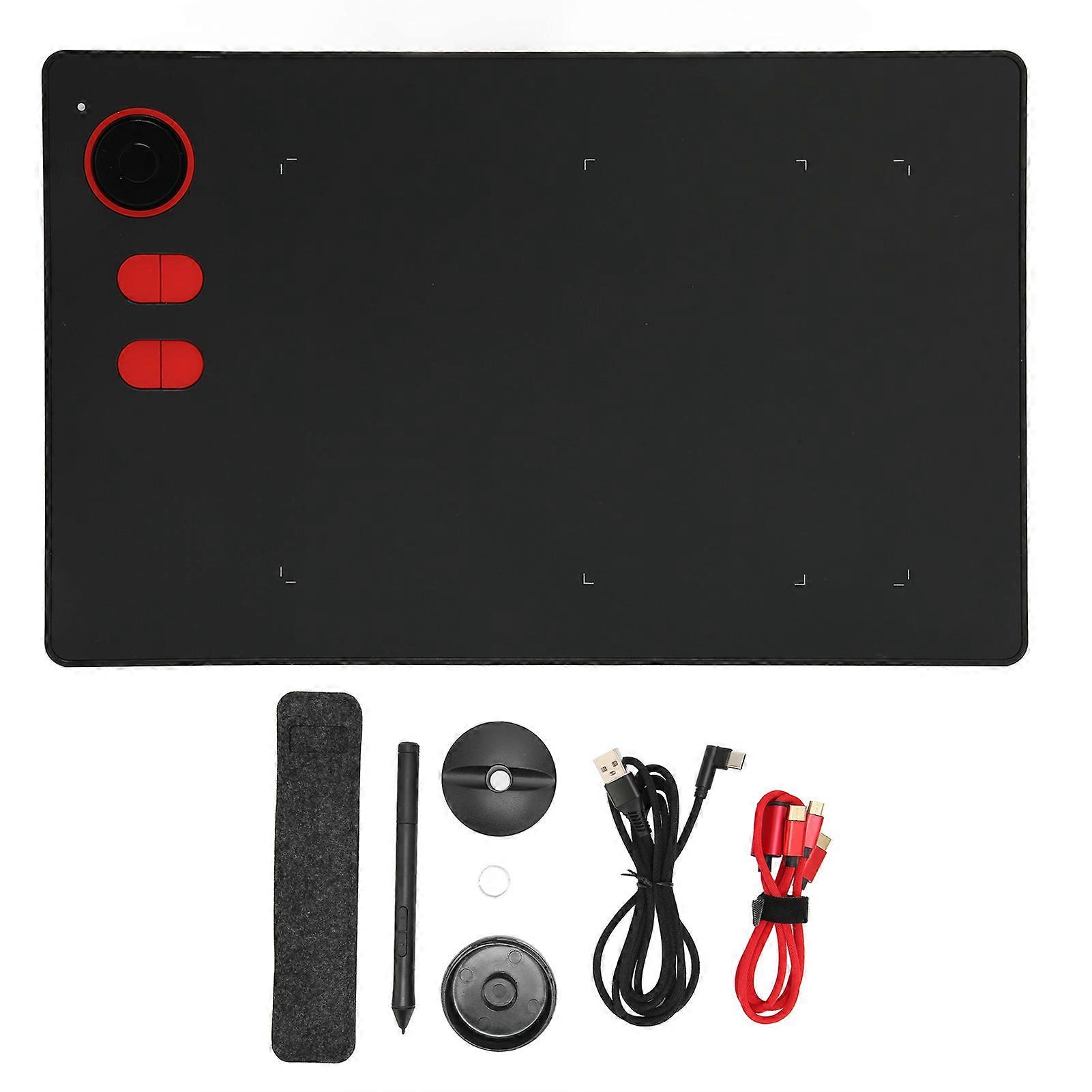 Graphics Drawing with 8192 Pressure Sensitive Pen Rotate Key 5080 LPI 233PPS Digital Art Tablet for Mobile Phone