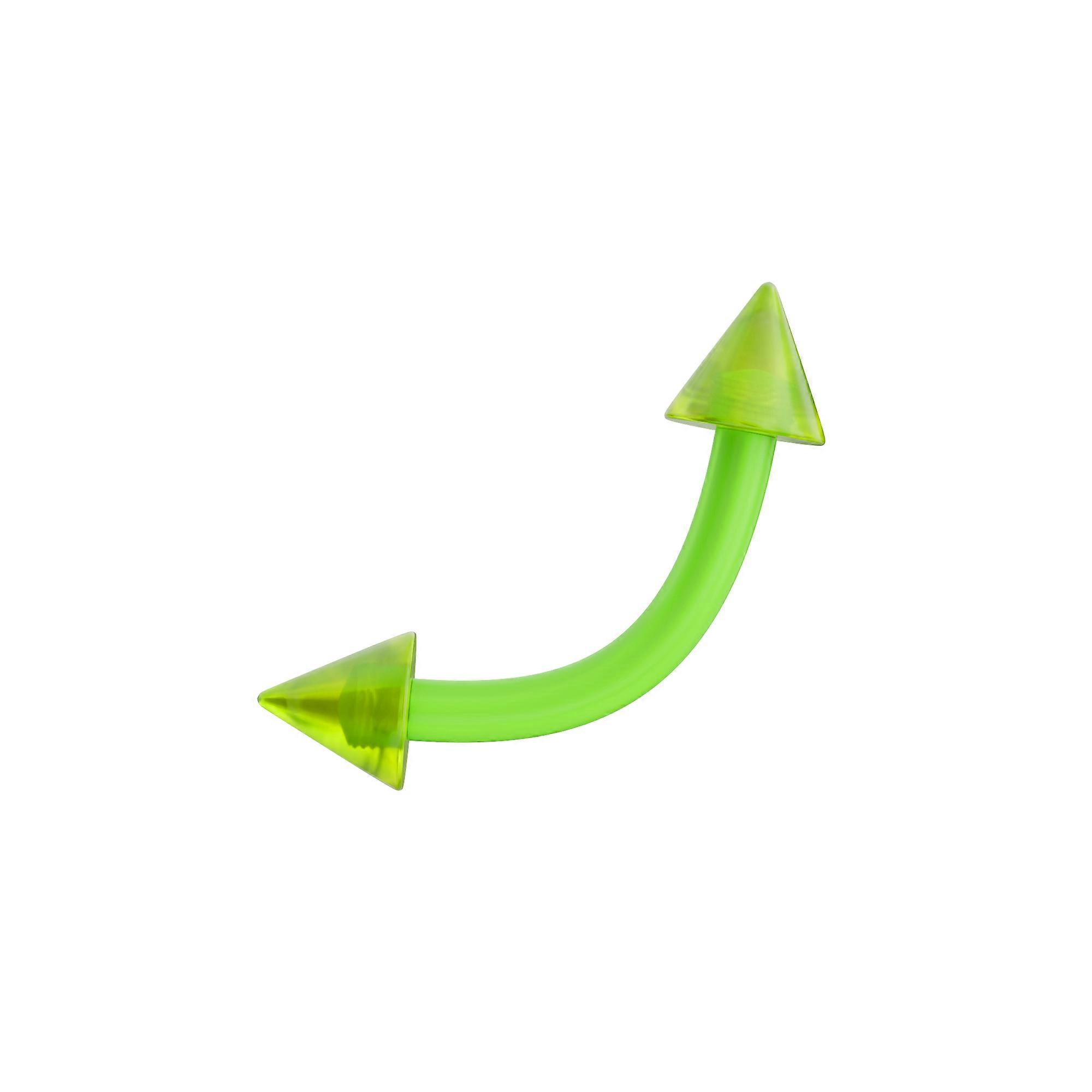 Lime Uv Curved Bar With Plain Uv Cone (pack Of 10)