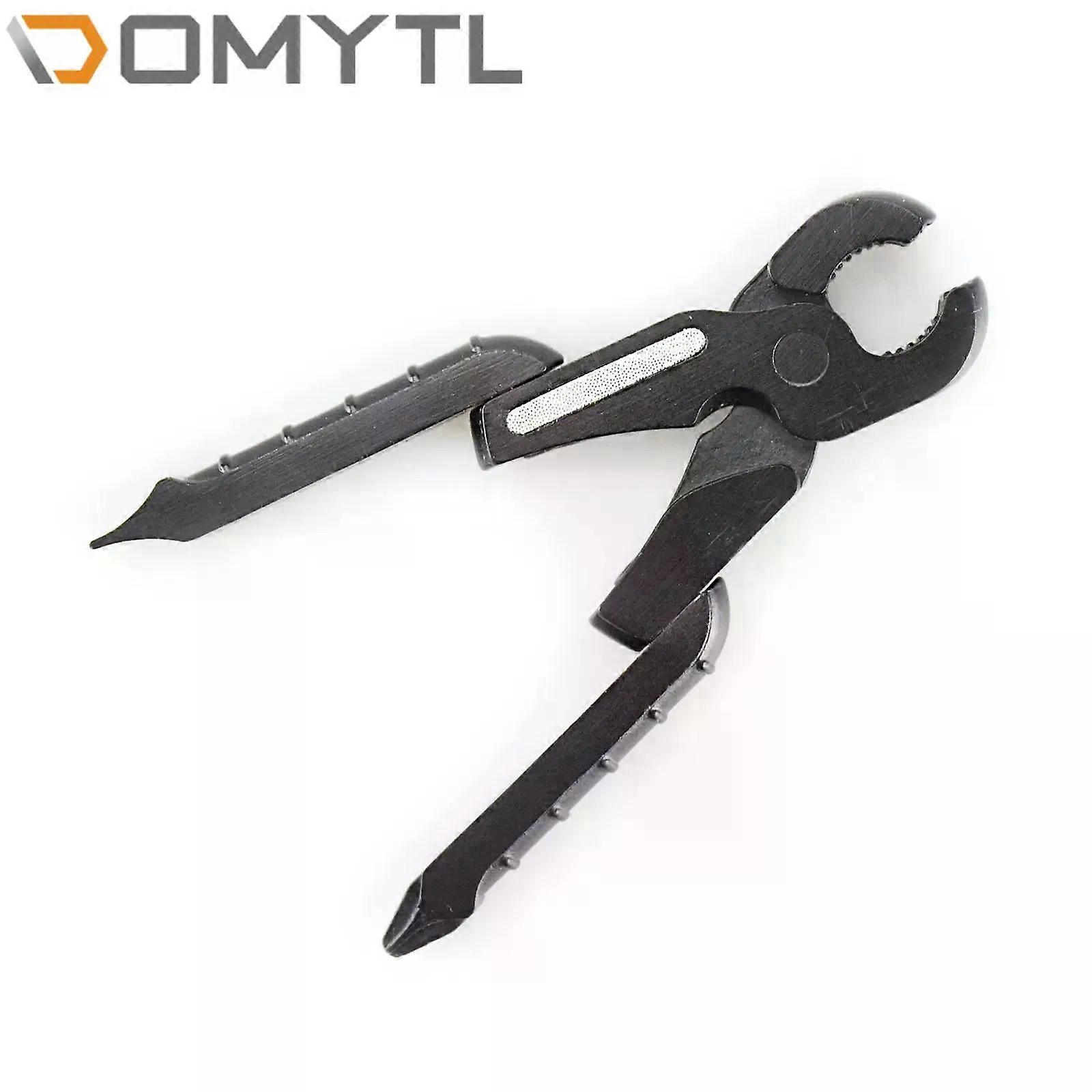 Black Multi-Function Pliers Stainless Steel Folding Mini Portable Edc Outdoor Tools