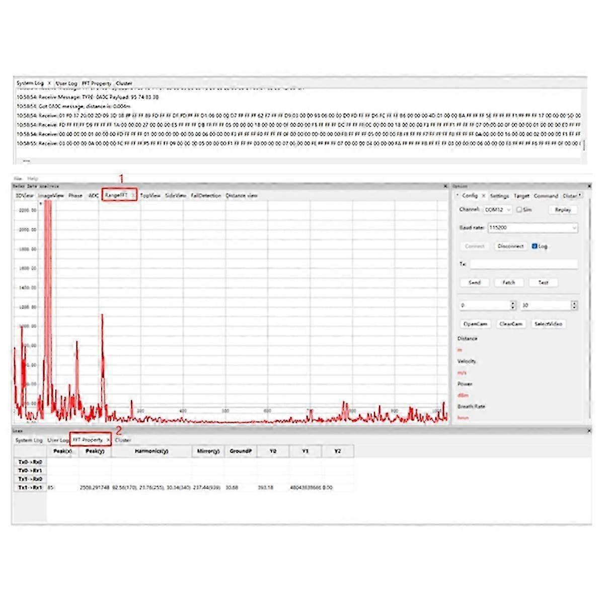 Kit di test LD8001B 79G Sensore di rilevamento del livello a onde millimetriche Modulo radar senza contatto Alta precisione