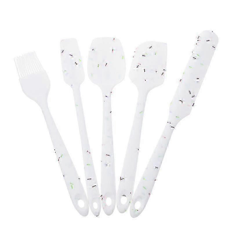 33X3.5cm Colorful Spatulas 5pcs Silicone Spatula Set Heat-resistant Spatula Kitchen Utensils Set For