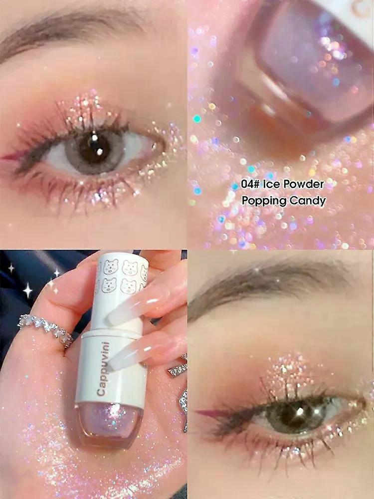 Shibingsheng Cappuvini Star Dots eye shadow Liquid Pearlescent Fine Flashing Easy to Dizzy High gloss Cubs Bowling Ball Liquid eye shadow