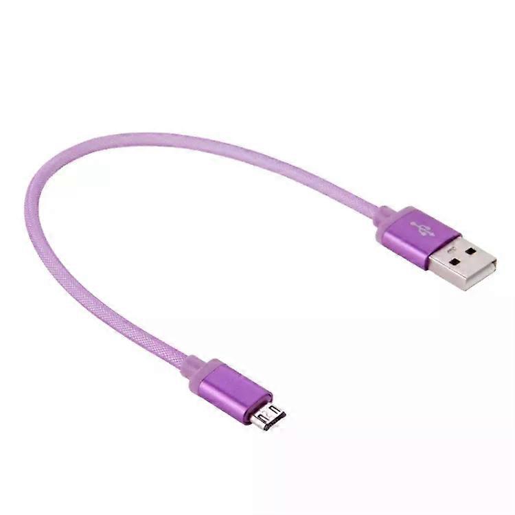 Micro USB to USB 2.0 Data Charger Cable-25cm,Purple Net Style Purple