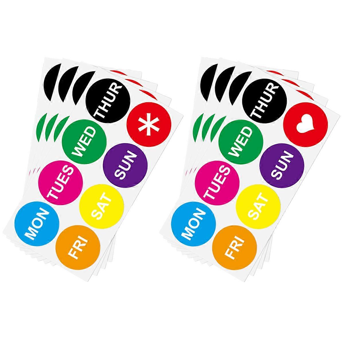 Self-Adhesive Sticker, Brightly Colored, Food Rotation Labels