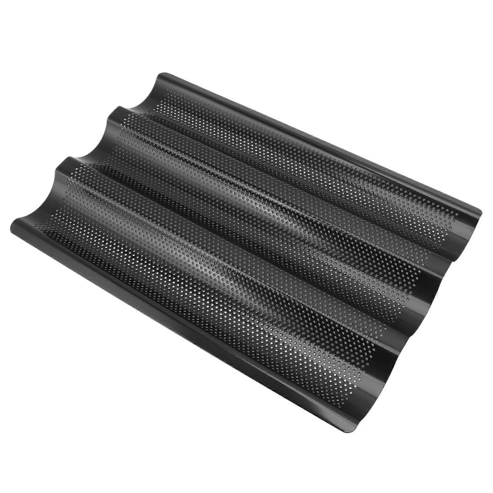 Nonstick Perforated Baguette Pan for Baking Rolls 15.2X9.8in