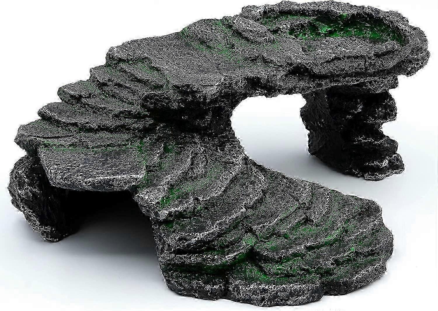 Reptile Decor Rock Ramp Platform Cave Ornament