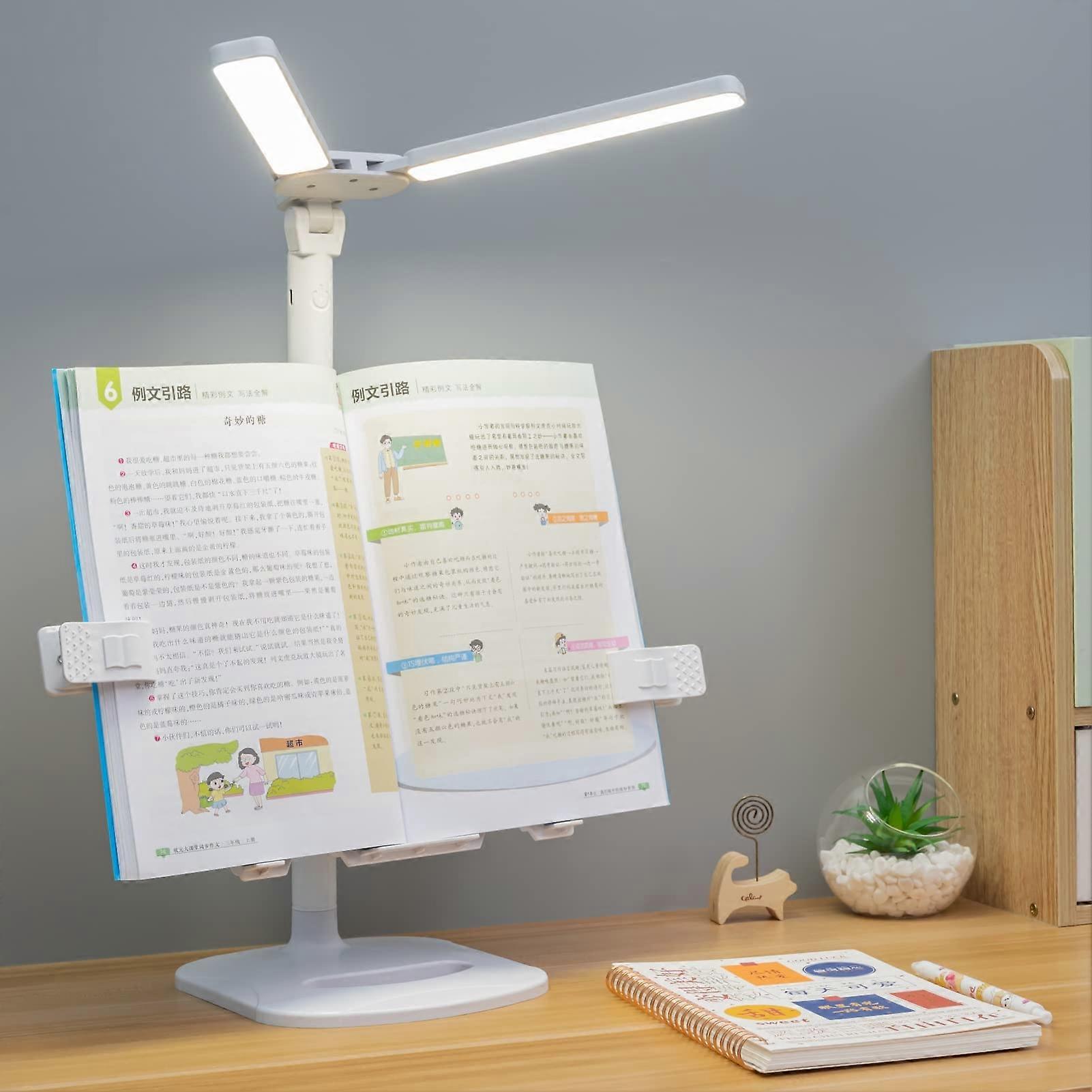 Book Stand with Adjustable Height and Built-in Lights for Hands-Free Reading, Ergonomic Design for Healthier Reading