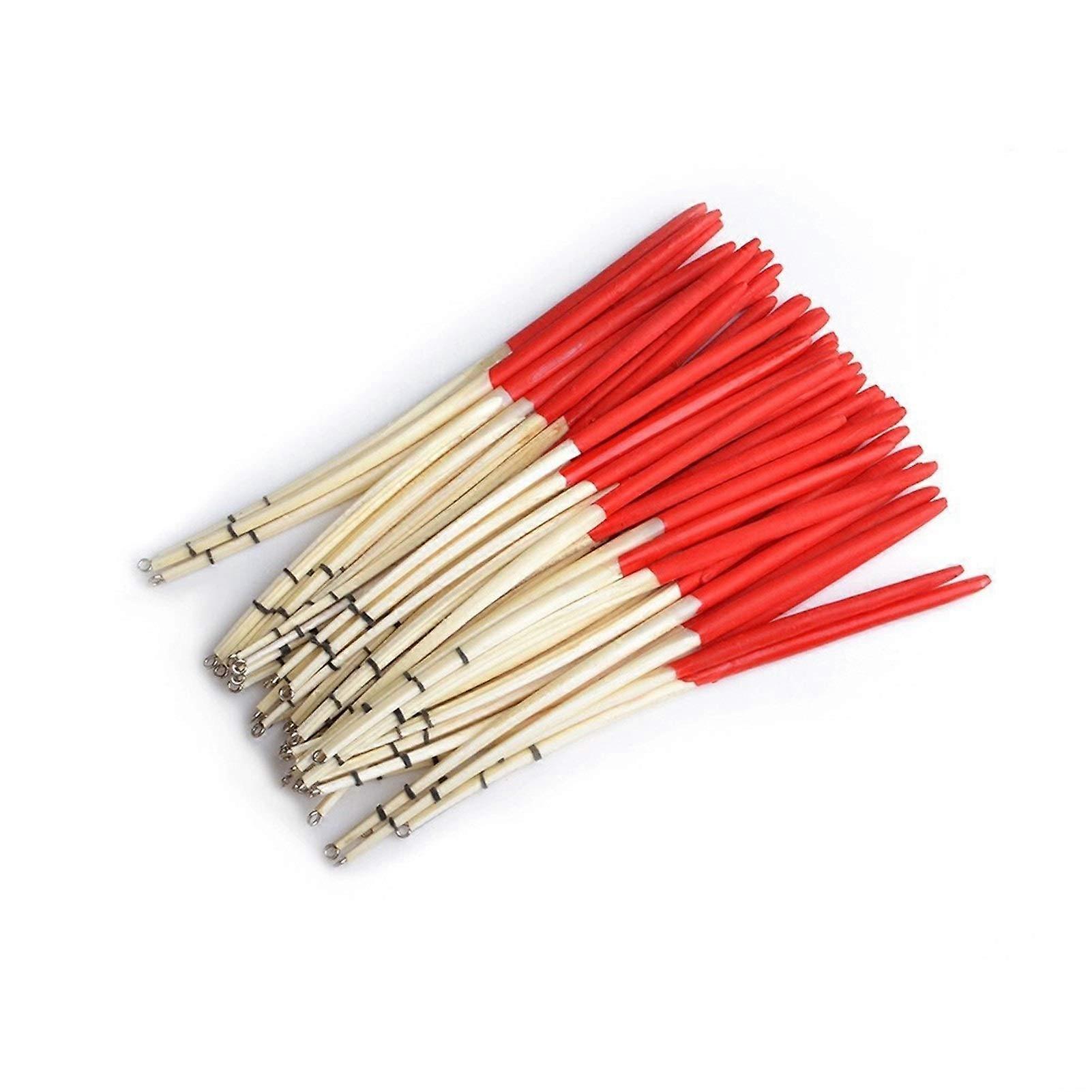 Peacock Feather Fishing Float Bobber 10pcs Lot Hard Tail Type 2 Colours with Rings for Anglers