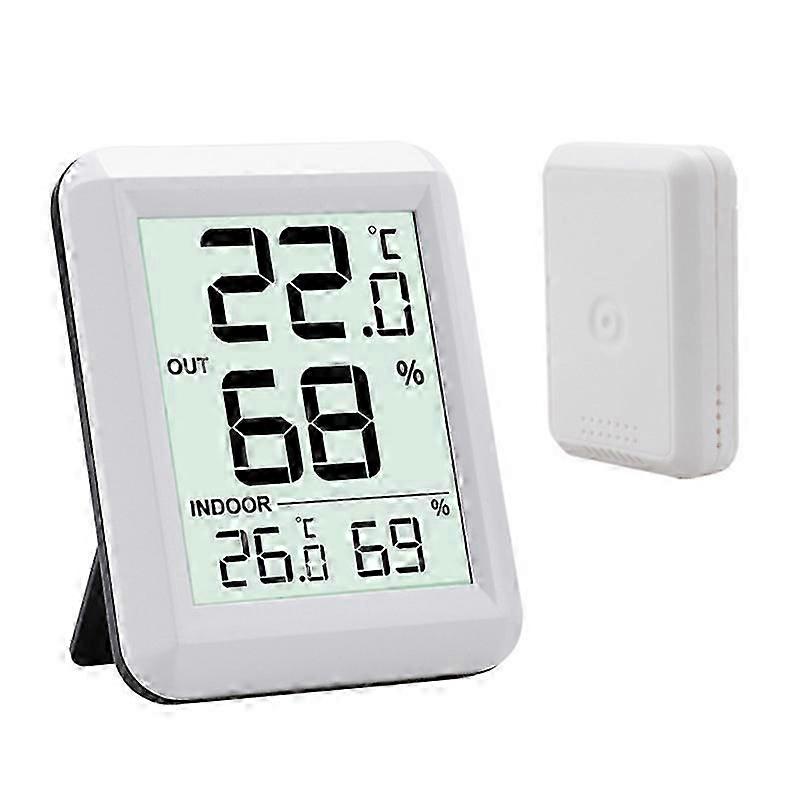 Wireless Thermometer Hygrometer BabyRoom LCD Indoor Outdoor Sensor