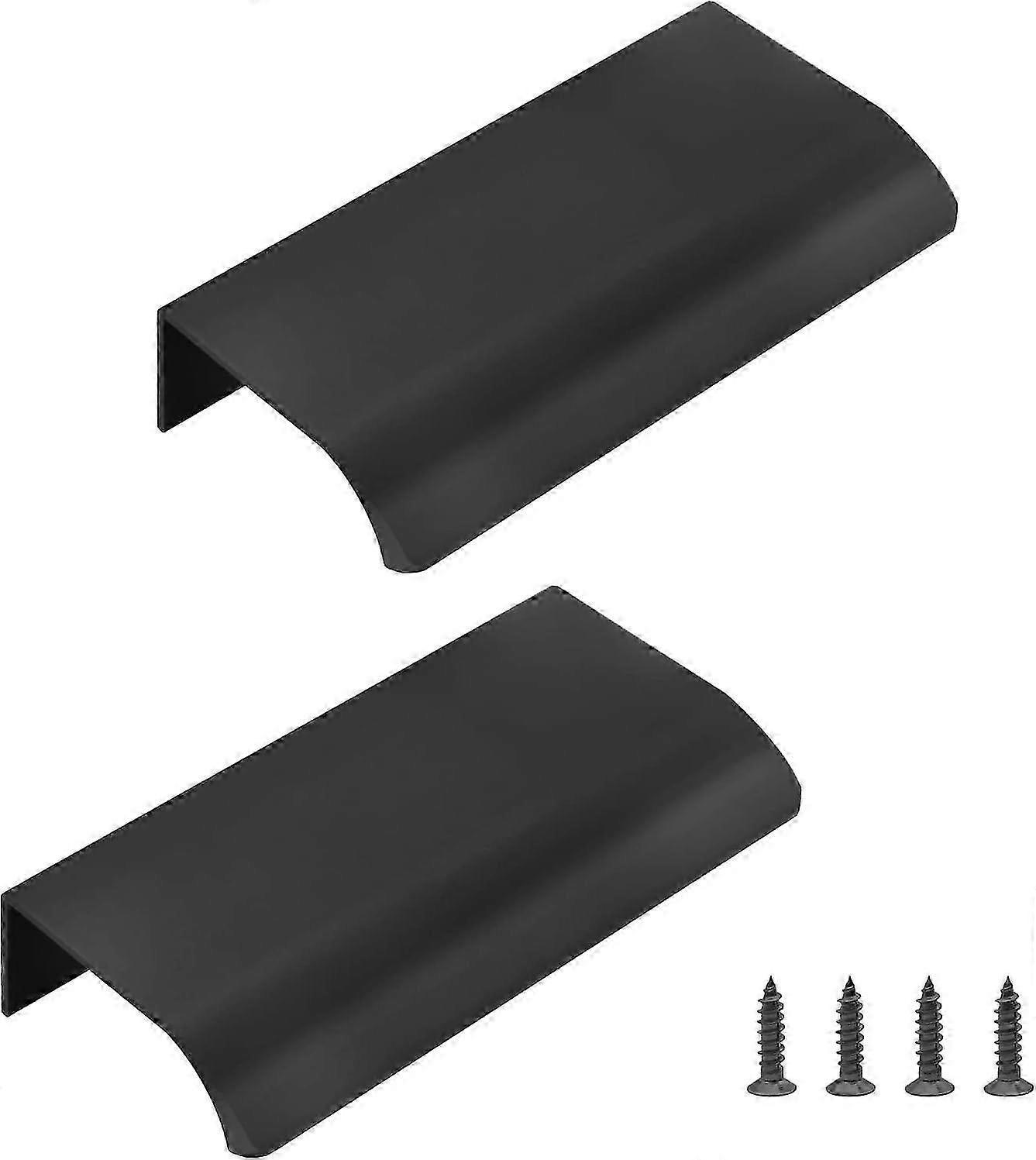 10pcs noir dos montage doigt bord Pull 80mm / 3.15, aluminium poignée cachée languette dissimulée Pull GKW