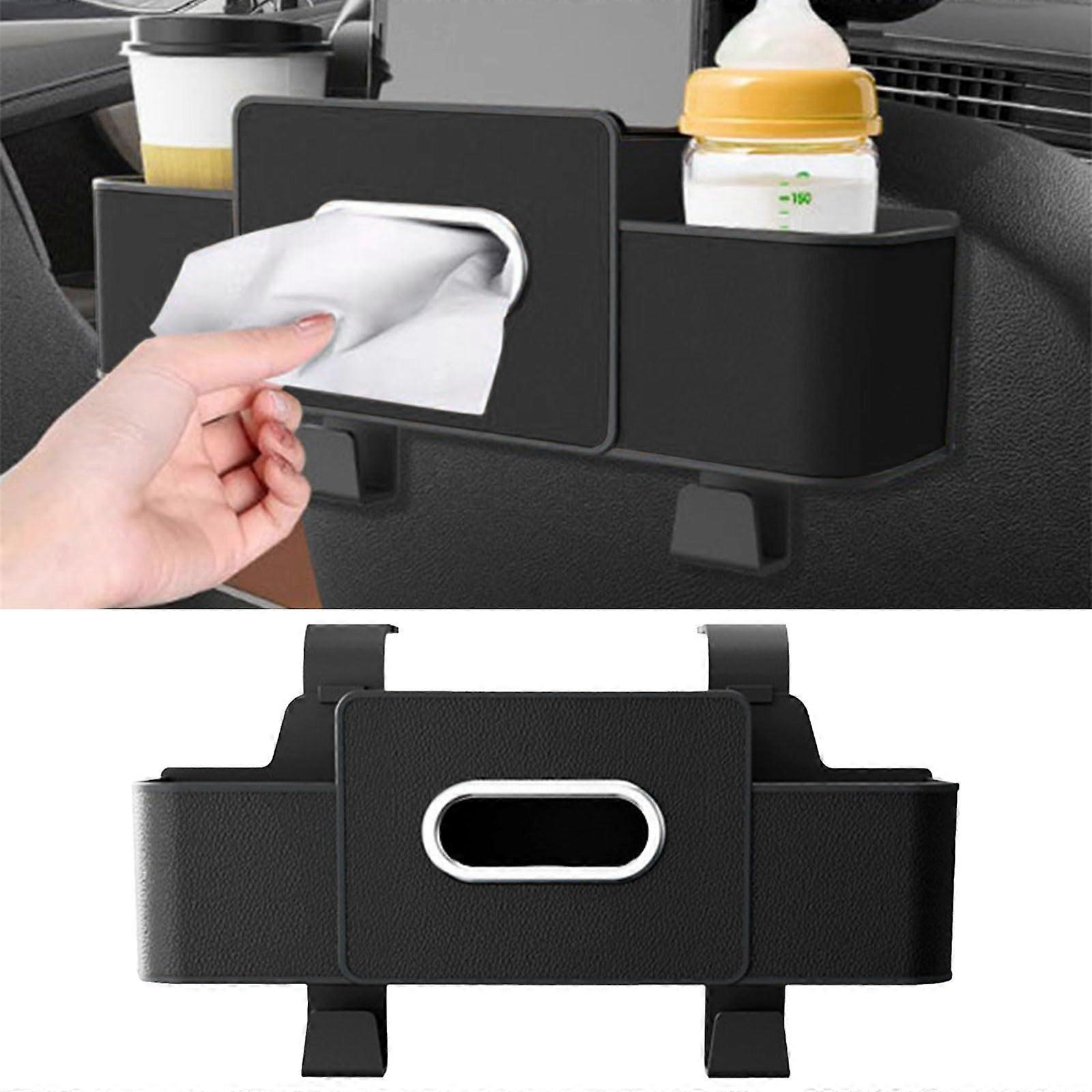 Car Seat Rear Organizer with Trophy Holder and Tissue Box - Multifunctional Design for All Vehicle Models