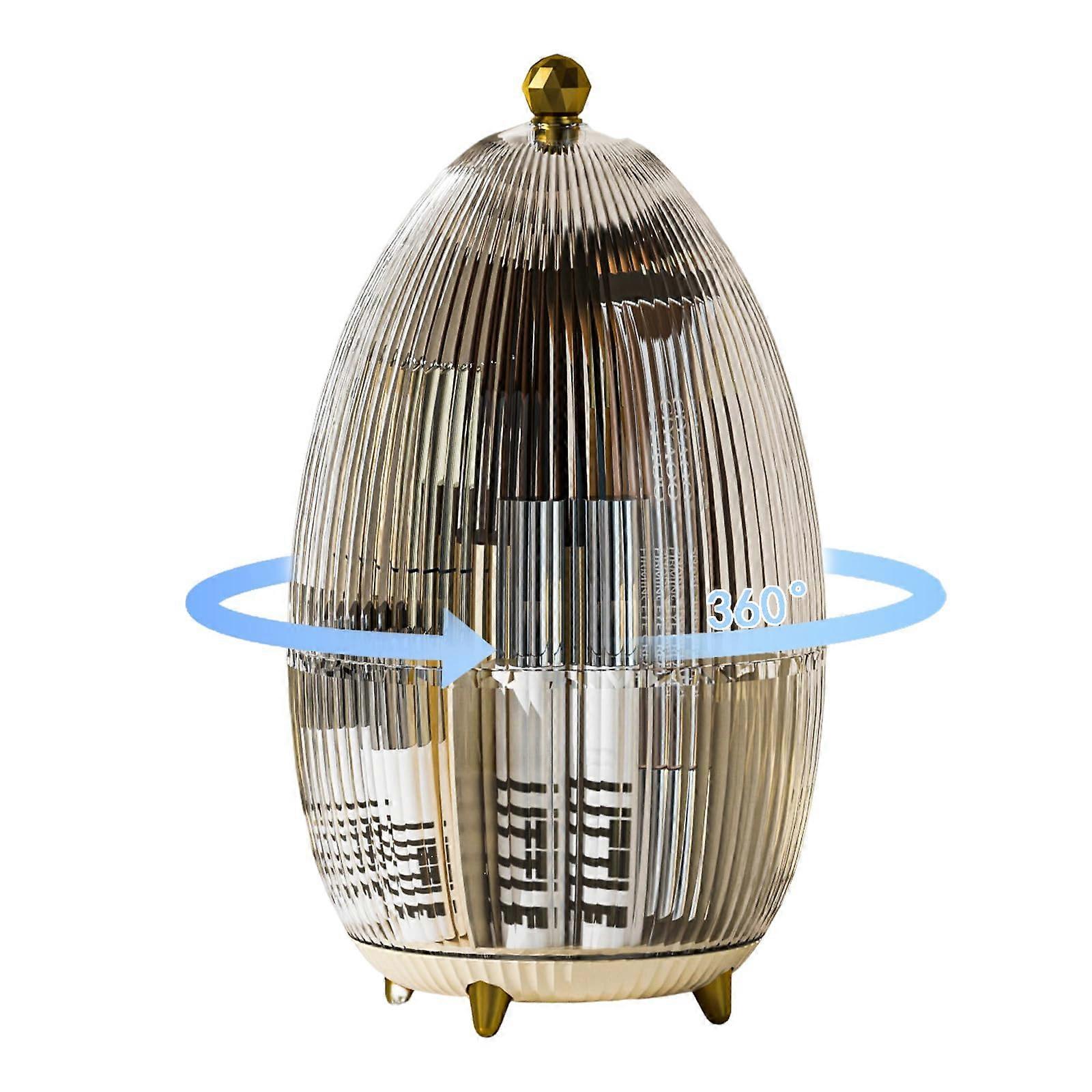 Covered Rotating Makeup Organizer with lid 360Degree Rotation, Dust Cover