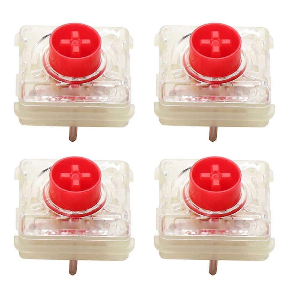 4PCS Cherry MX Low Profile RGB Red/Silver Switch (4Pcs) Plate Mounted Linear Switch for Mechanical Keyboard