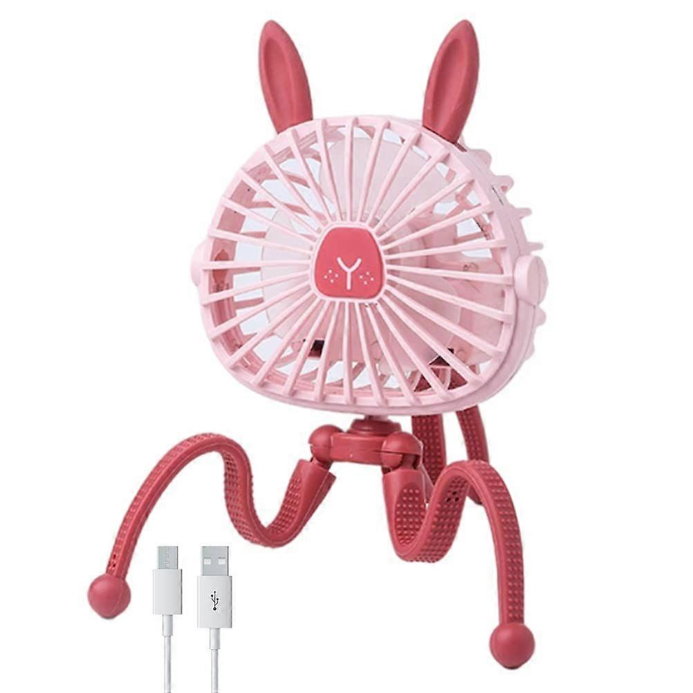Portable USB Clip Fan (Pink)