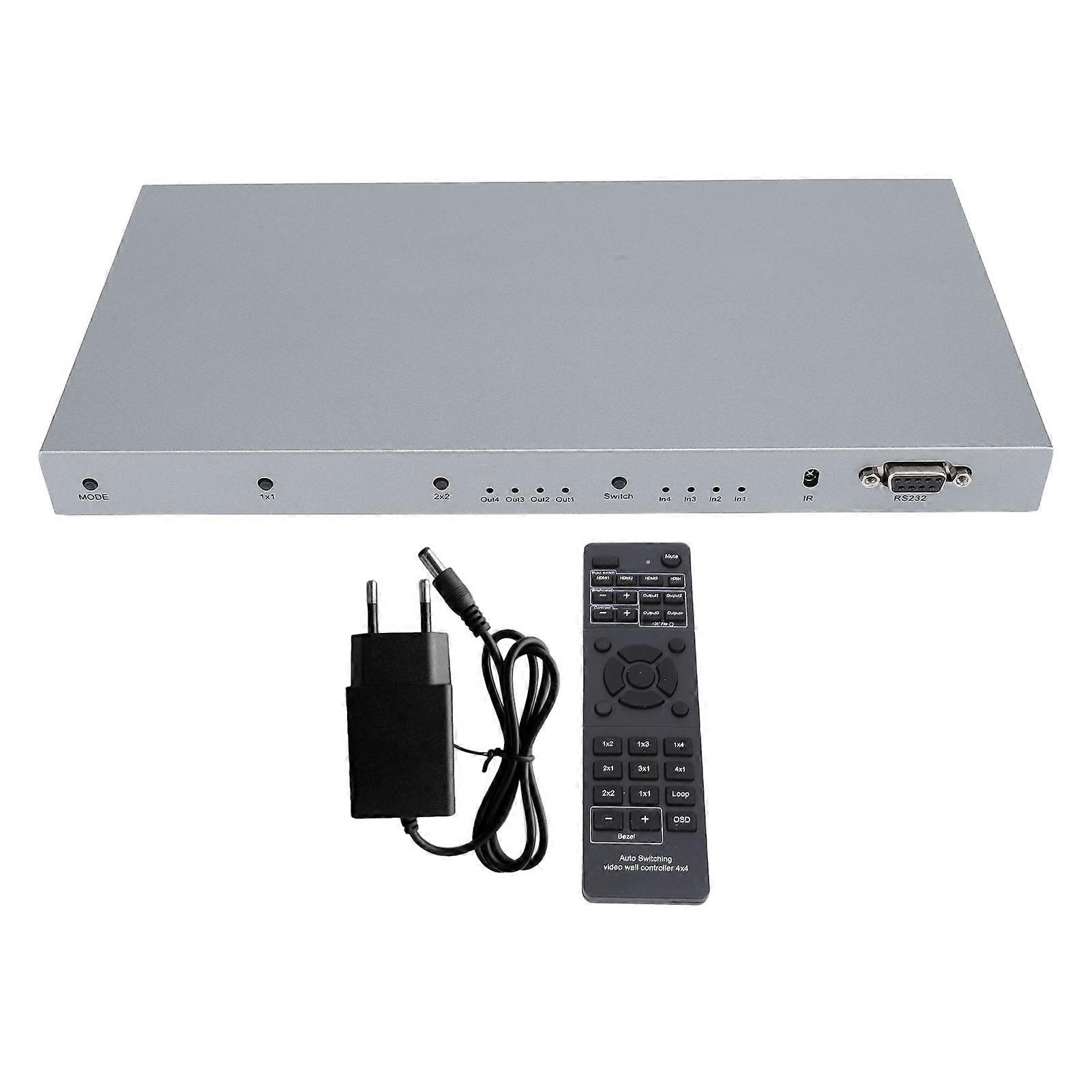 4x4 4K Auto Video Wall Controller Player 4k 30hz HD 1.4 HDCP1.4 1 HD Multimedia Interface Input 16 Outputs 13 Display Modes