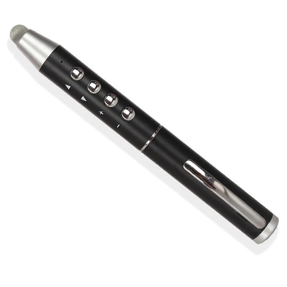 2.4GHz Wireless Presenter Presentation Clicker Page-Turning Pen Black