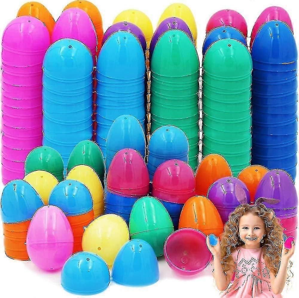 Fillable Easter Eggs with Hinge Bulk Colorful Bright Plastic Easter Eggs, Perfect for Easter Egg