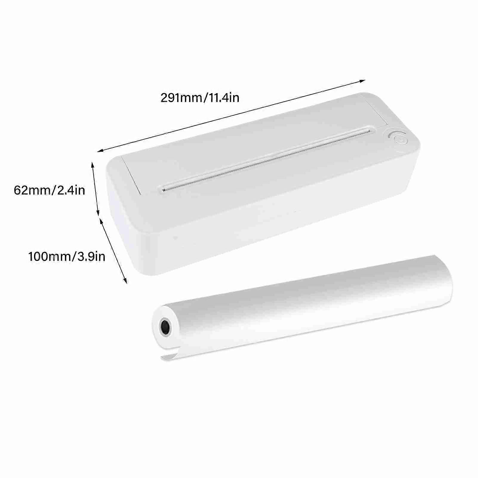Thermodrucker 200dpi Bluetooth USB-Verbindung Wiederaufladbarer tragbarer drahtloser A4-Drucker für Text, Bild, Untersuchungspapier