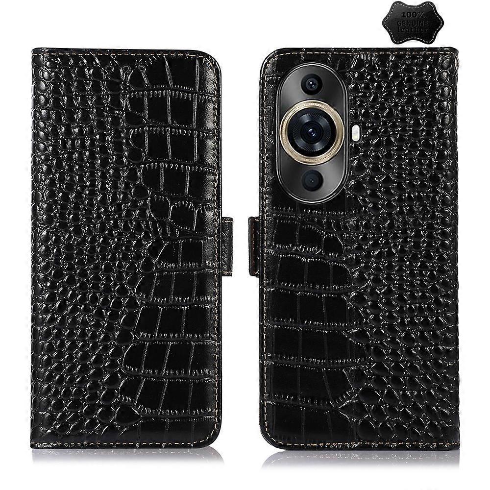 Crocodile Top Layer Cowhide Leather Phone Case