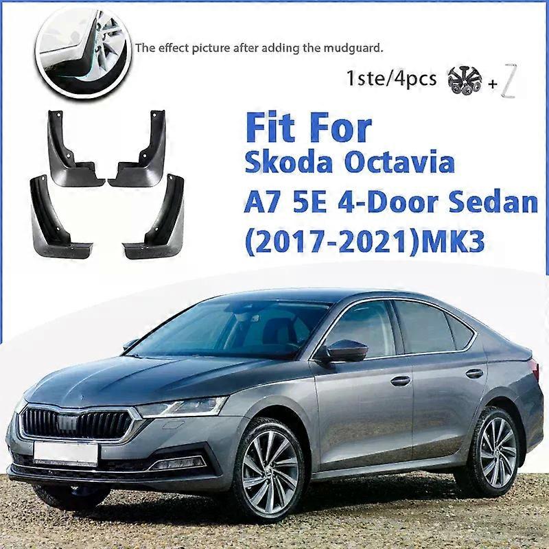 High qualityMudguard For Skoda Octavia A7 5E 2017-2021 MK3 Mudflaps Mudguards Car Accessories Auto Styline Splash Guard Fender Mud Flap