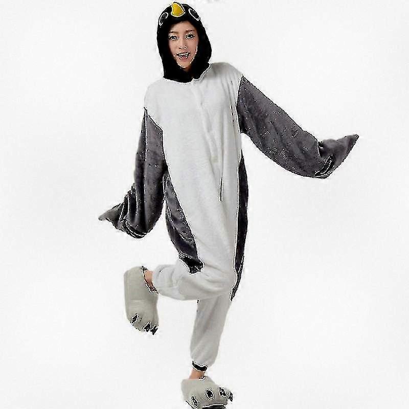 Penguin Costume for Adults Grey Fancy Dress Outfit
