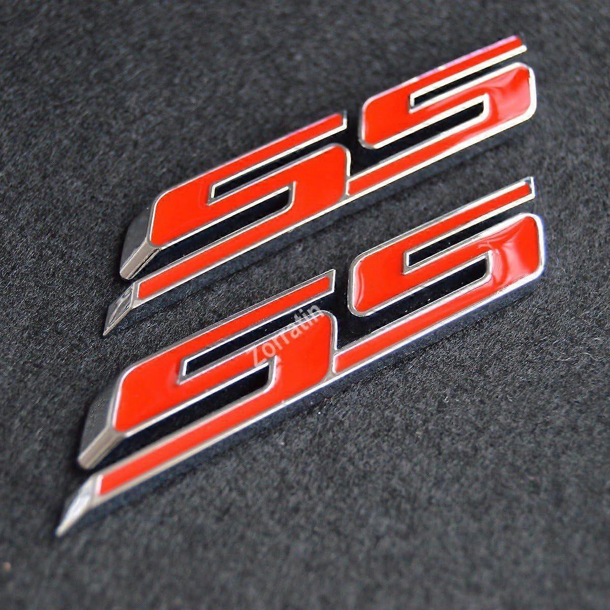 2025 Latest Model (Set of 2) Slant SS Grill Side Fender Trunk Emblem Badge Decal with Sti