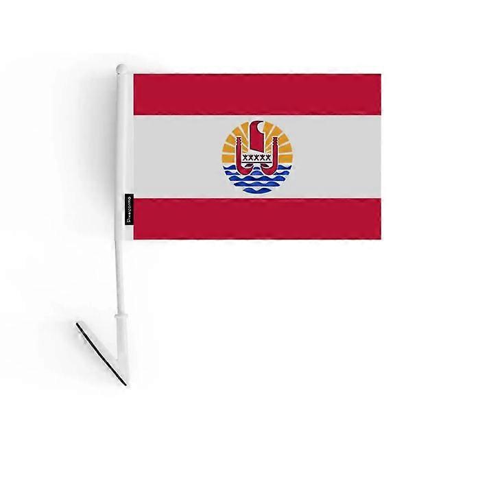 Flag - French Polynesia - 14 x 21 cm - Polyester - Lightweight - Double-sided