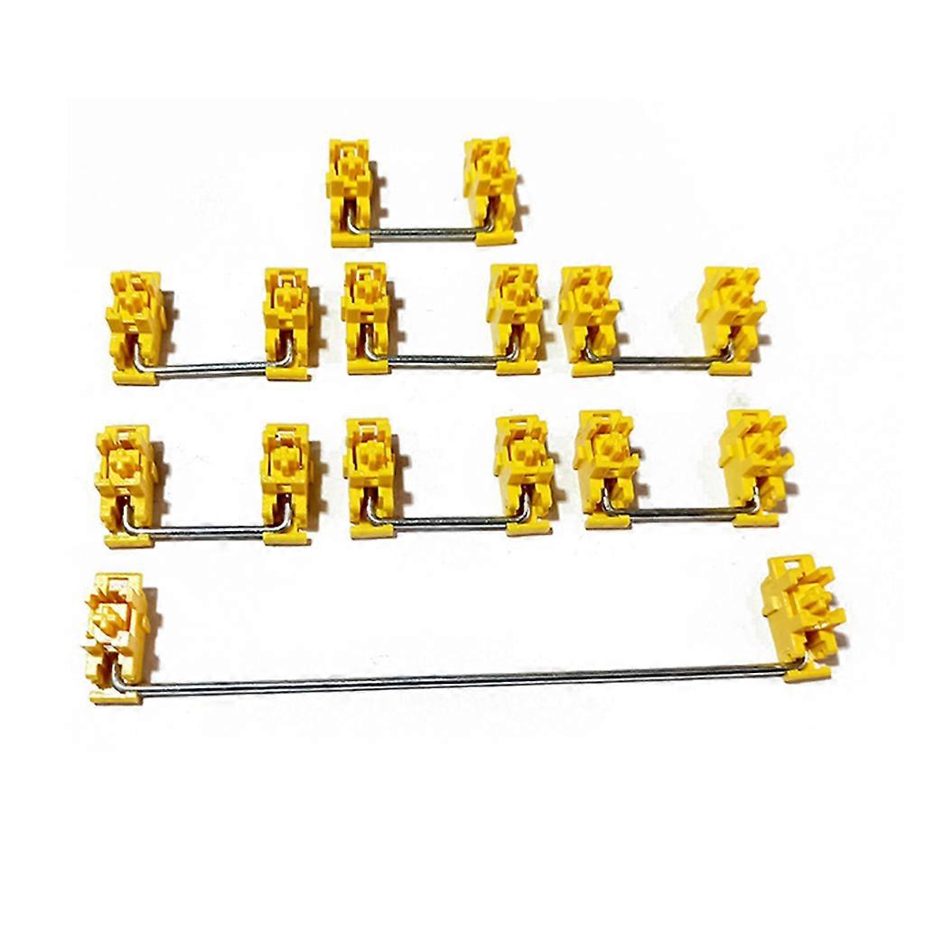 PCBs Mounted Gold Wire Satellite Axis 6.25u 2u Modifier Button Stabilizer For Mechanical Keyboard Modifier Keys Yellow