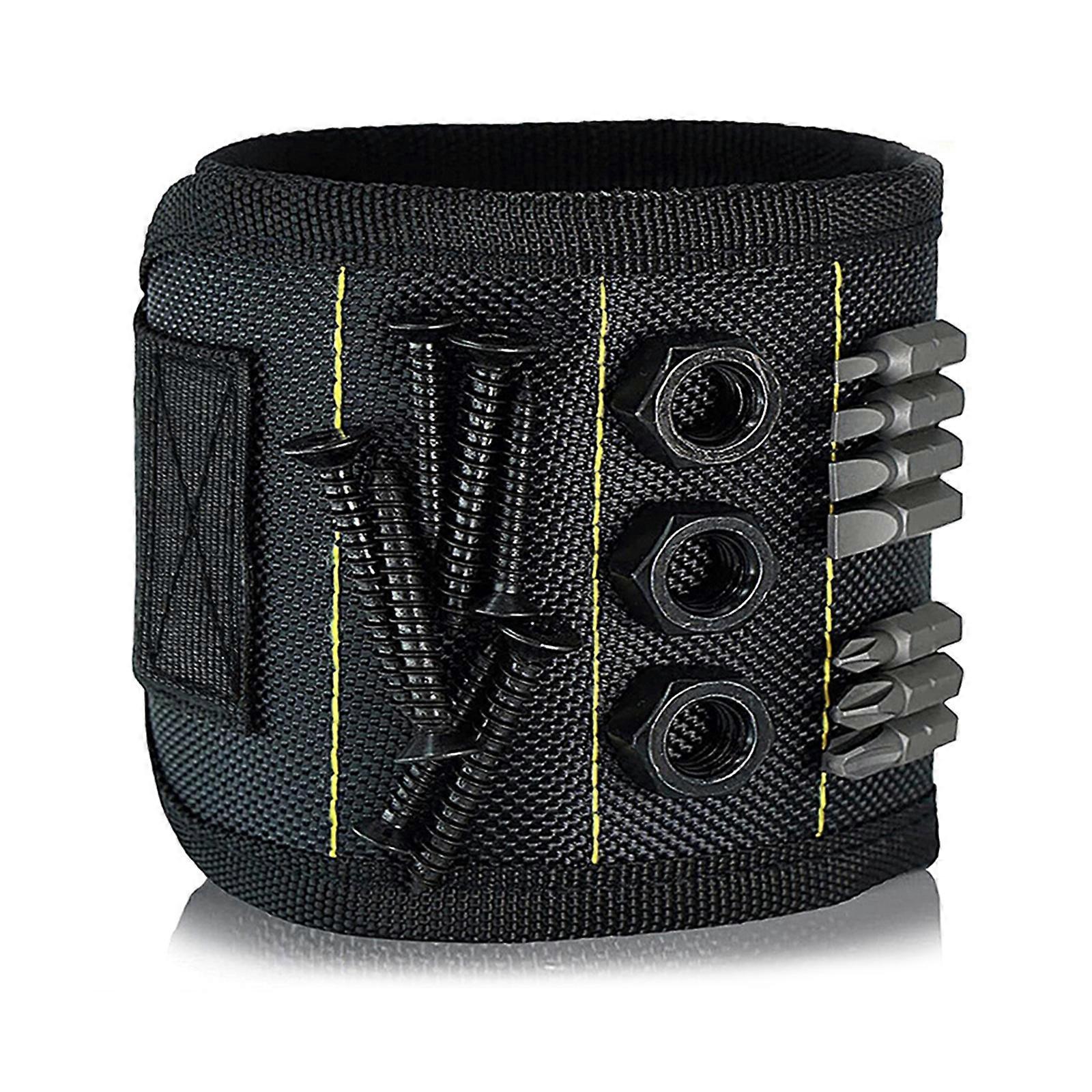 Magnetic Wristband With Strong Magnets Holds Screws Drill Bit Wrist Support Gadget Electrician Tool Holders Belts