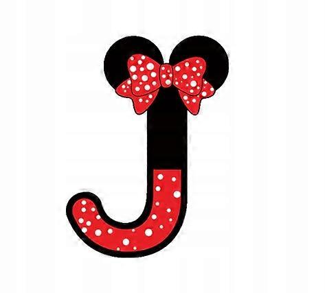 Bügelbild Buchstabe Minnie J