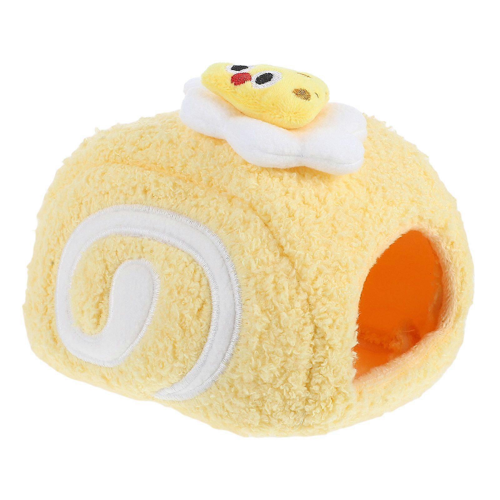 Hamster Winter Cotton Nest Swiss Roll Shaped Hideout House Plush Warm Small Animal Nest for Hamsters Small Animal Hammock for Rabbits