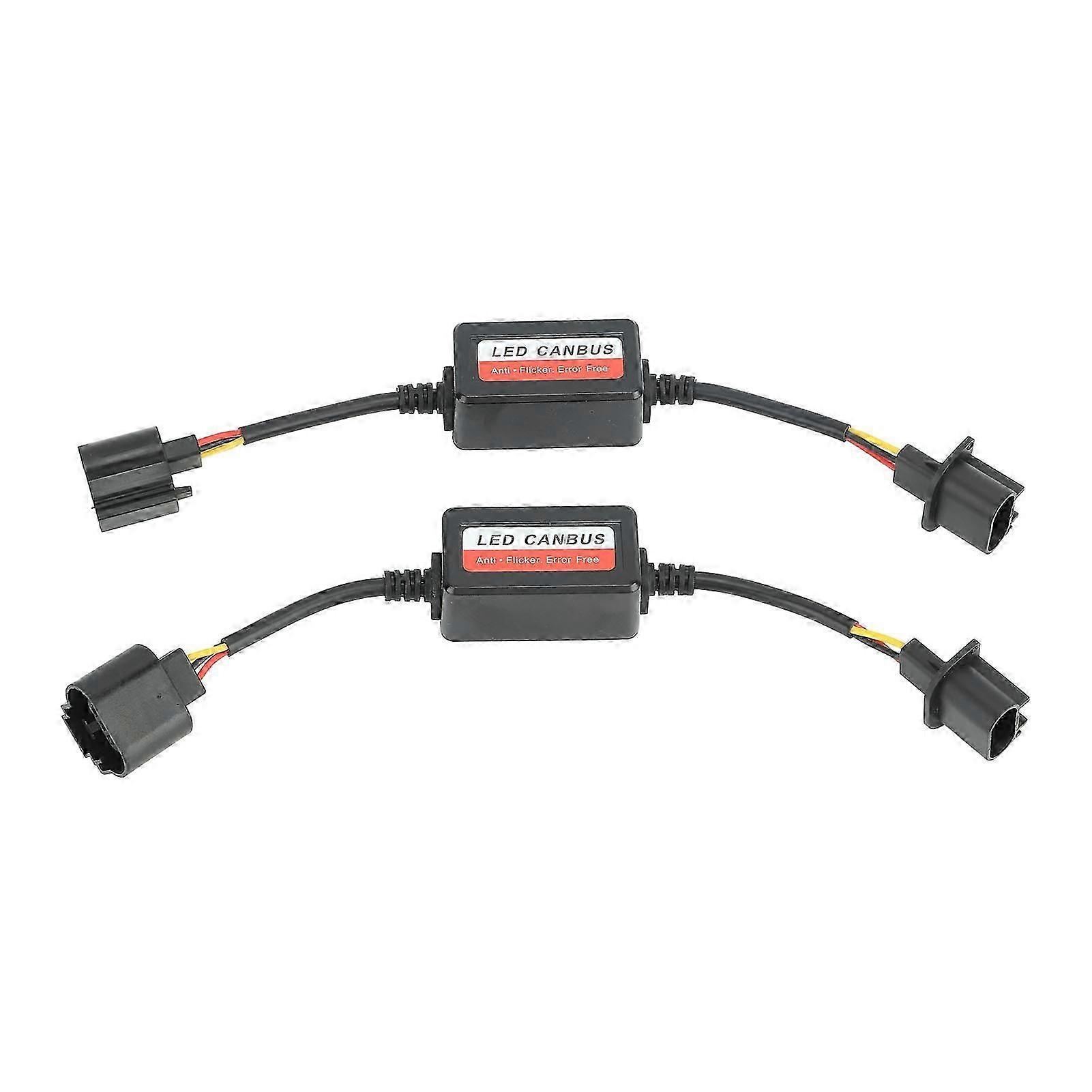 2pcs LED Headlight Decoder Resistor Canbus Decoder for H13 9008 Plug LED Headlight Fog Light