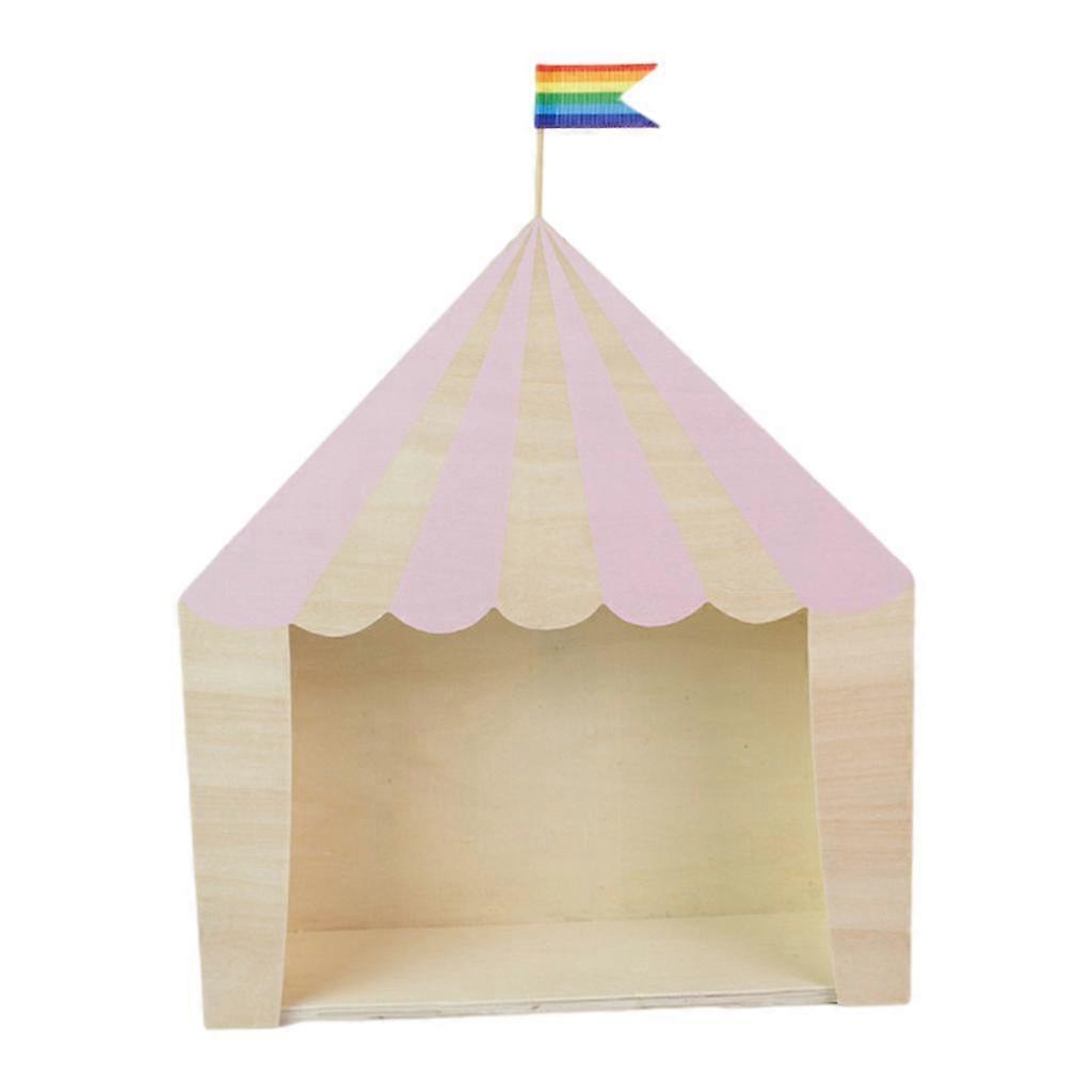 Shelf Decoration Chalet Shaped Assistant Display Containers Figurines