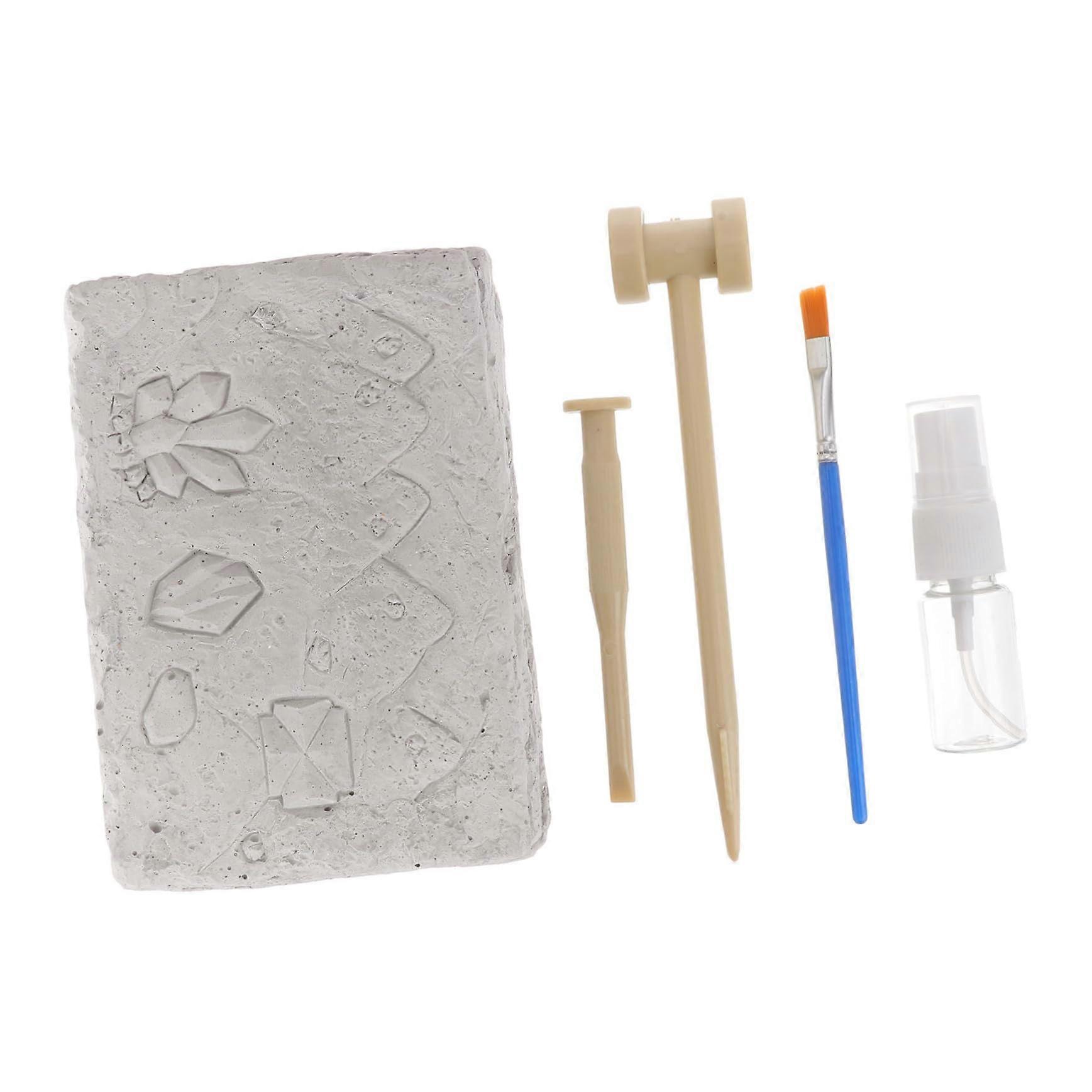 Educational Digging Natural Mineral Excavating Kit for Kids, Parent-Child Interactive Archaeology Experience for Young Geologists