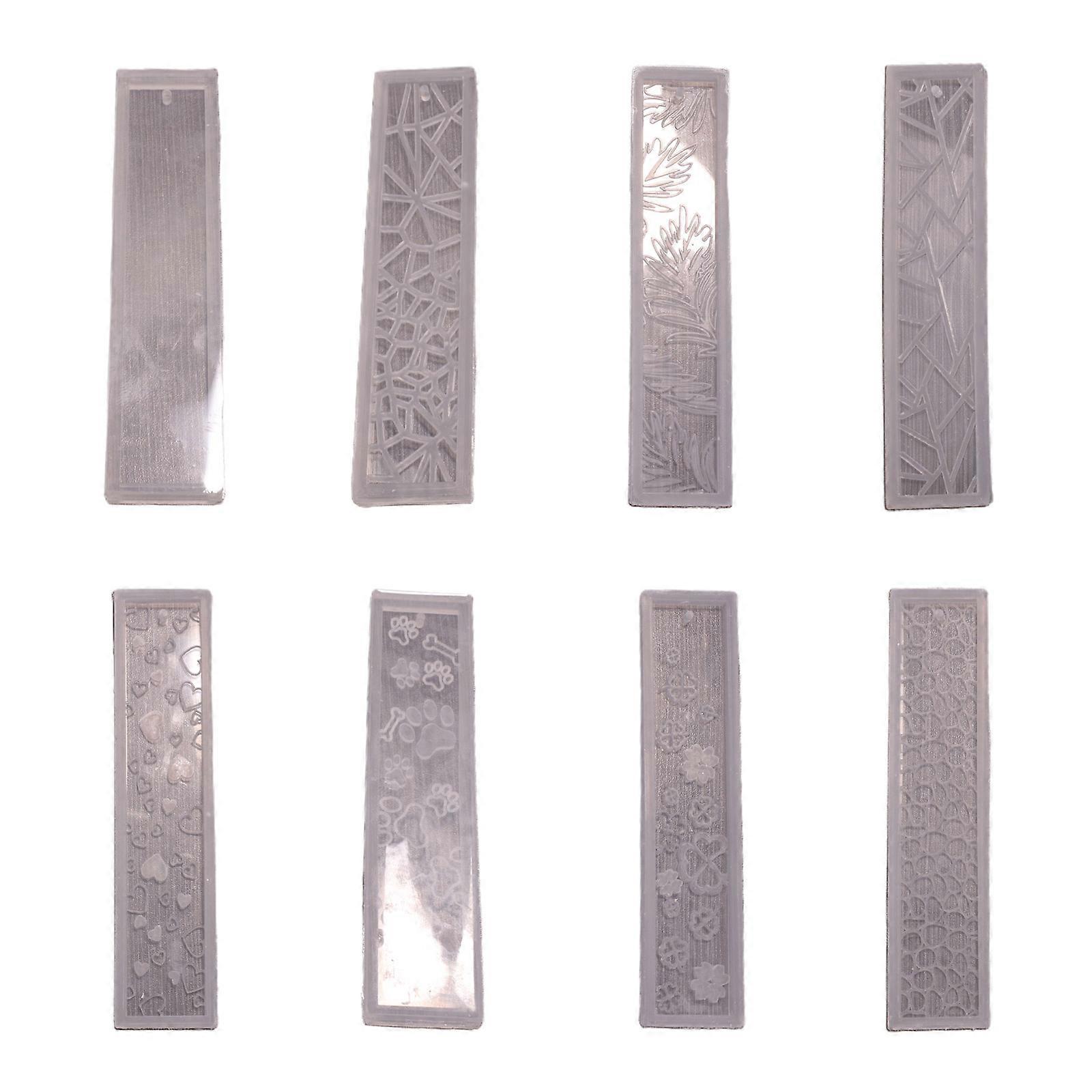 Rectangular Bookmark Molds Multiple Styles Silicone Molds for Making Epoxy Resin Jewelry DIY Bookmarks Craft Pendant