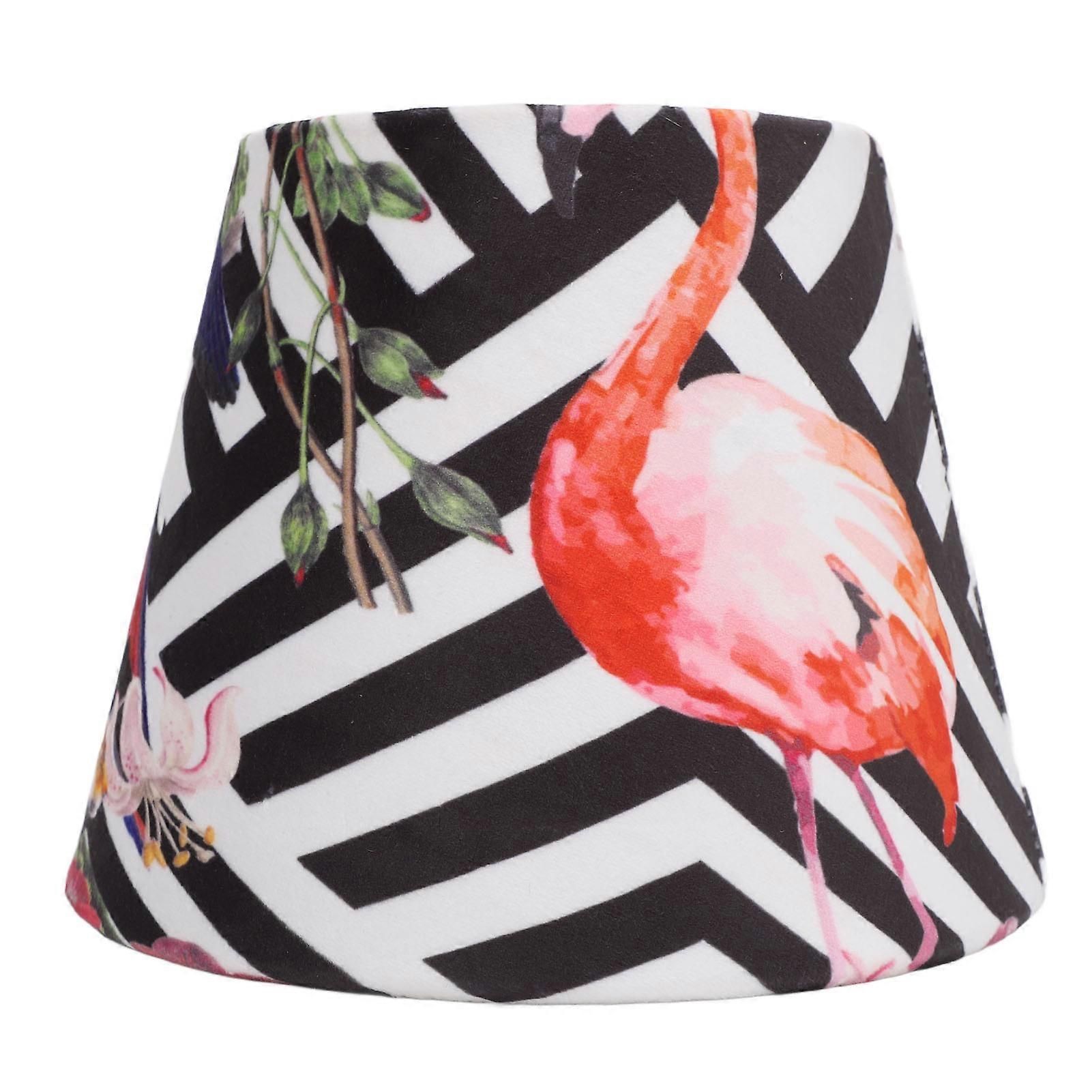 Lampshade Modern Simple Velvet Exquisite Conical Decorative Lampshade for E27 E14 Lamp Head Flamingos