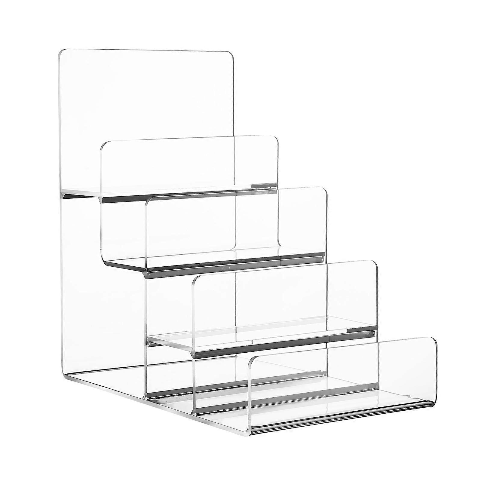 4-Tiers Acrilico Display Profumo Stand Borsa Organizzatore Portafoglio Display Stand Holder, Borsa Display Stand, Espositore a più livelli per portafoglio borsa