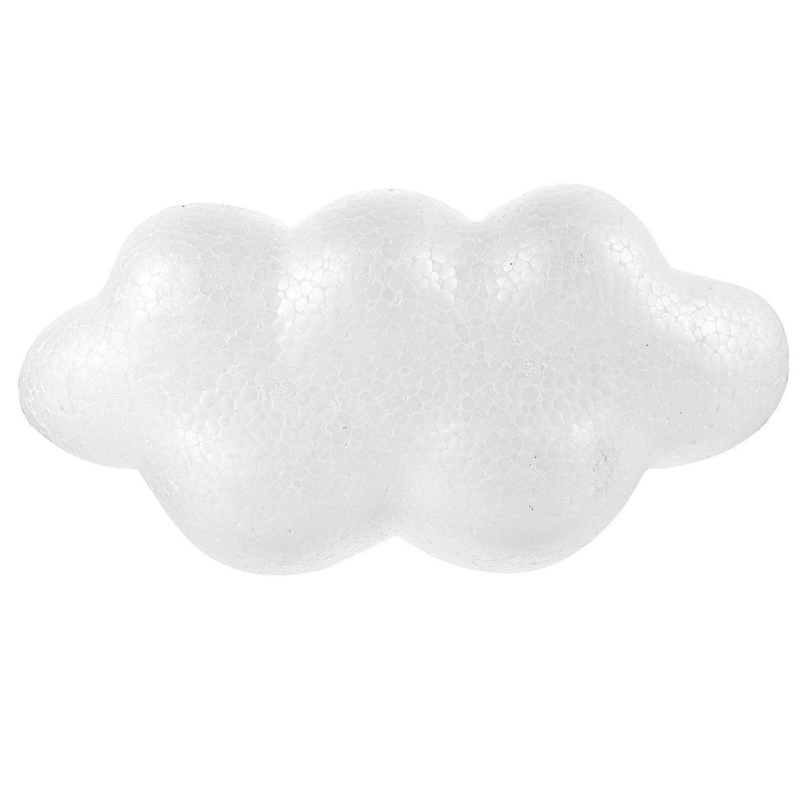 3D Artificial Cloud Prop DIY Unpainted White Cloud Ball Ornament 31x15x11cm