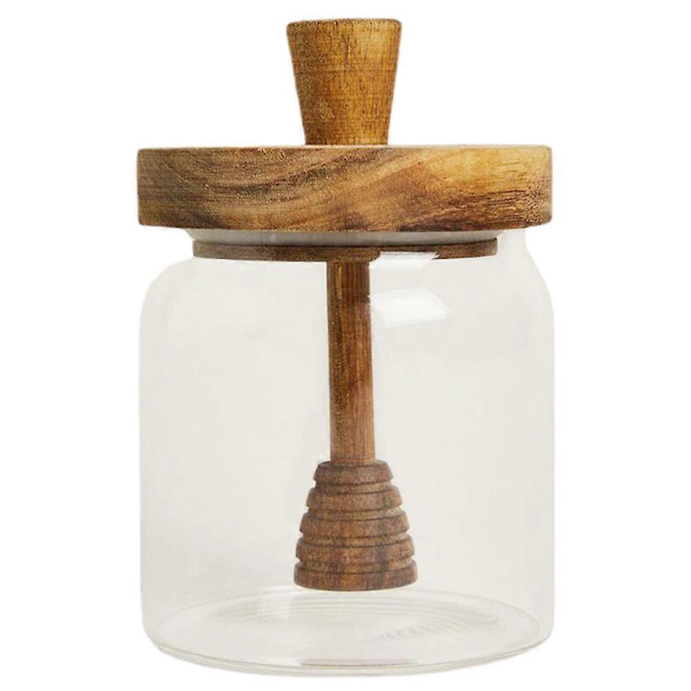 Elegant Glass Honey Dispenser with Lid for Home and Party Use