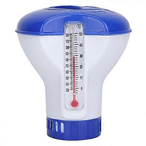 Pool Dosing Float With Thermometer For Pool Chemistry, Clear Scale, Adjustable Vent, 5 Inch