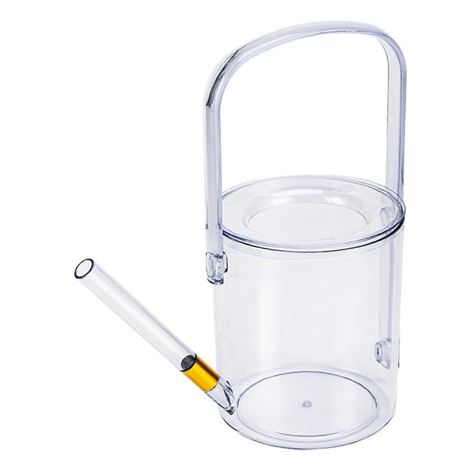 Small Watering Can for Indoor Plants, 1000ml Transparent Plastic with Detachable Long Spout for Home Garden