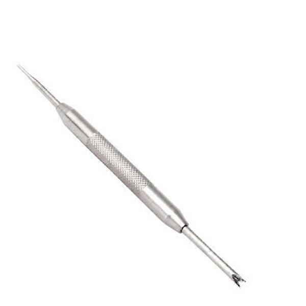 Professional Double Ended Watch Band Strap Tool Spring Bar Pin Pusher for Watch Repair, Durable Silver